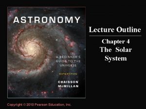 Lecture Outline Chapter 4 The Solar System Copyright