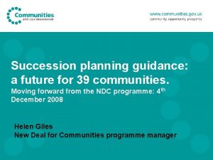 Succession planning guidance