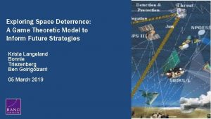 Exploring Space Deterrence A Game Theoretic Model to