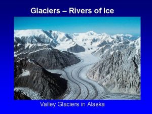 Glaciers Rivers of Ice Valley Glaciers in Alaska