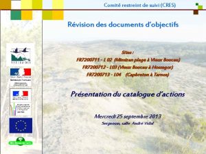 Comit restreint de suivi CRES Rvision des documents