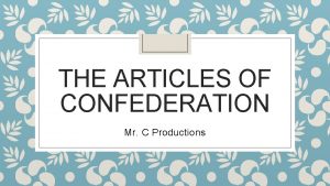 Articles of confederation