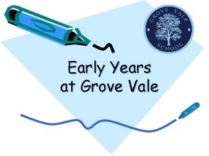 Early Years at Grove Vale EYFS Curriculum At