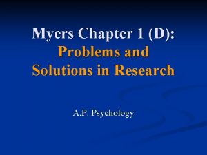 Myers' psychology for ap solutions