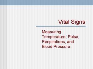 Recording vital signs