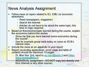 Economic news analysis assignment