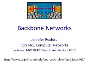 Backbone networks in computer networks