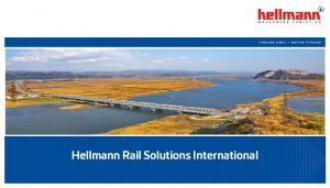 Hellmann Rail Solutions International Hellmann Worldwide Logistics Doortodoor