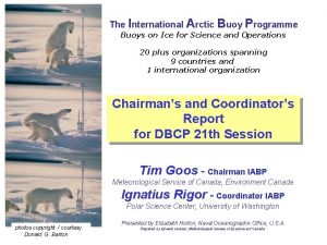 International arctic buoy program