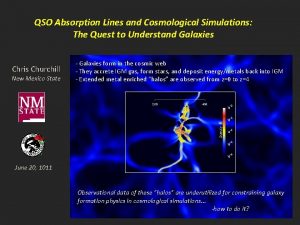 QSO Absorption Lines and Cosmological Simulations The Quest