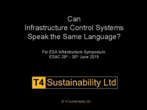 Can Infrastructure Control Systems Speak the Same Language