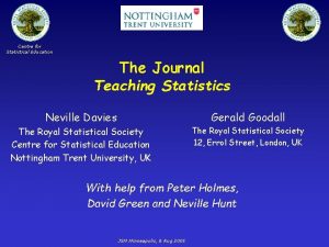 Teaching statistics journal