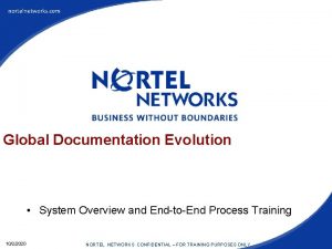 Global Documentation Evolution System Overview and EndtoEnd Process