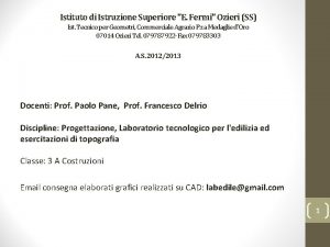 Istituto di Istruzione Superiore E Fermi Ozieri SS