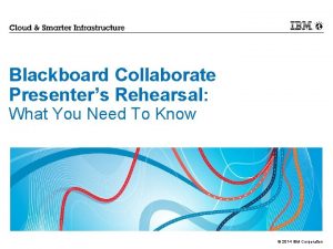 Blackboard Collaborate Presenters Rehearsal What You Need To