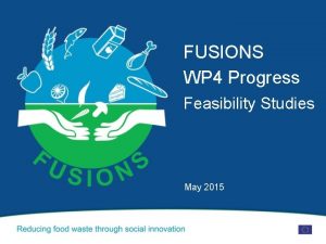 FUSIONS WP 4 Progress Feasibility Studies May 2015