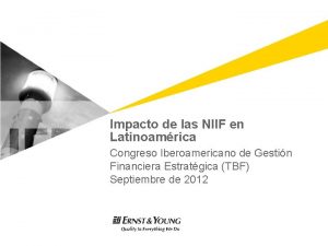 Impacto de las NIIF en Latinoamrica Congreso Iberoamericano