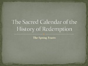 The sacred calendar