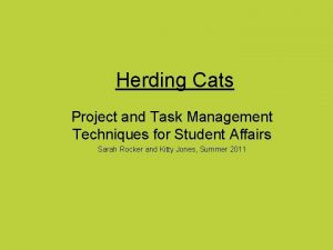 Herding cats project management