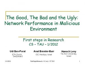 The Good The Bad and the Ugly Network