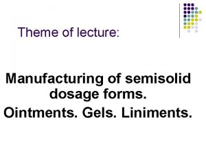 Advantages of solid dosage form
