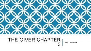 THE GIVER CHAPTER 3 BEST Evidence QUIZ AND