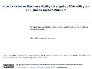 How to increase Business Agility by aligning SOA