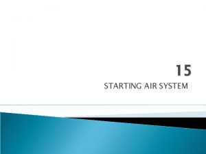 Main engine starting air system diagram