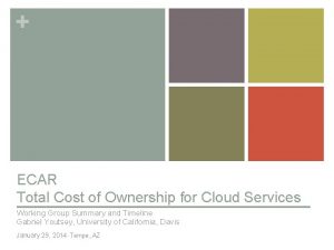 Total cost of ownership in cloud computing