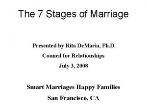 7 stages of marriage