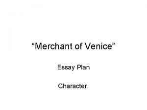 Conclusion merchant of venice