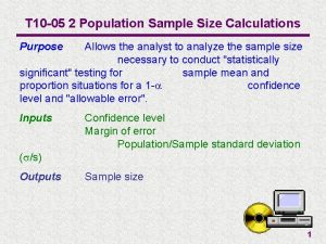 T 10 05 2 Population Sample Size Calculations