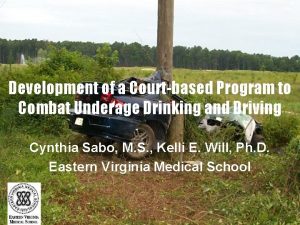 Development of a Courtbased Program to Combat Underage