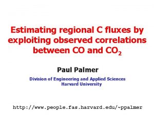 Estimating regional C fluxes by exploiting observed correlations