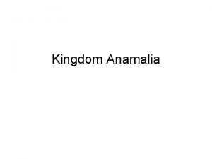 Anamalia characteristics