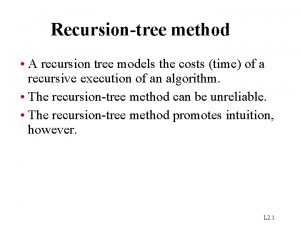 Recursion tree examples