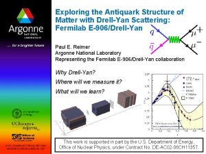 Exploring the Antiquark Structure of Matter with DrellYan