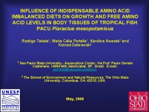 INFLUENCE OF INDISPENSABLE AMINO ACID IMBALANCED DIETS ON
