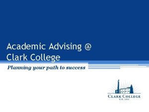Clark college advising zoom
