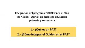 Programa golden 5