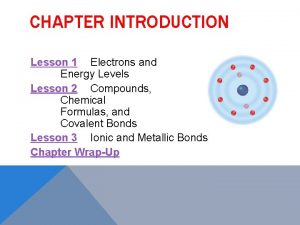 Lesson 1 electrons and energy levels