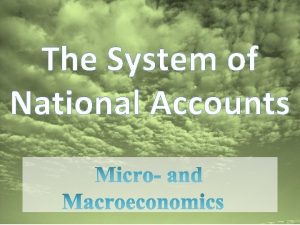 System of national accounting