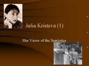 Julia kristeva semiotic