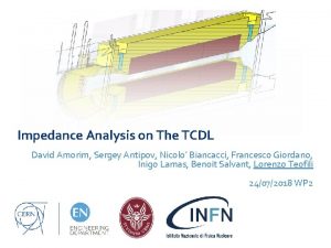 Impedance Analysis on The TCDL David Amorim Sergey