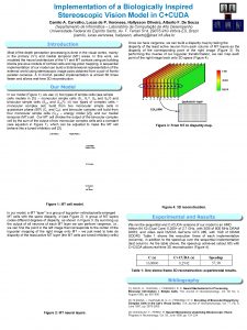 Implementation of a Biologically Inspired Stereoscopic Vision Model