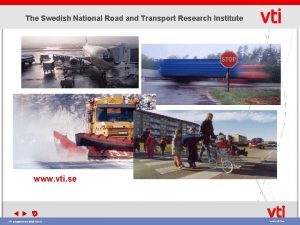 Swedish national road and transport research institute