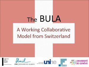 The BULA A Working Collaborative Model from Switzerland