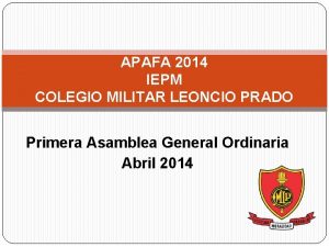 APAFA 2014 IEPM COLEGIO MILITAR LEONCIO PRADO Primera