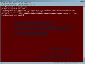 Advanced Network Performance Monitoring and Troubleshooting Richard Carlson