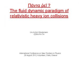 The fluid dynamic paradigm of relativistic heavy ion